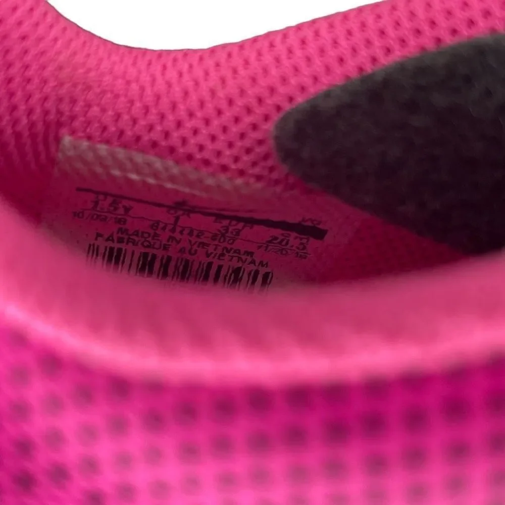 Nike Bravata Ii Girl's Youth Pink Blast Black Sneakers 1.5Y